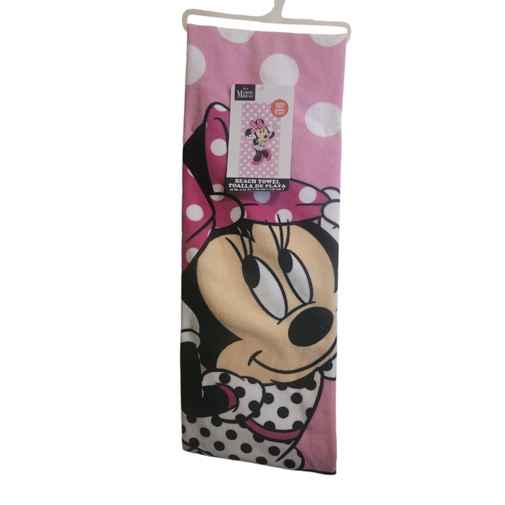 Disney Minnie Mouse Super Soft Absorbent Fade Resistant Beach Towel 27" x 54"